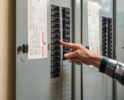 electrical panel of a home